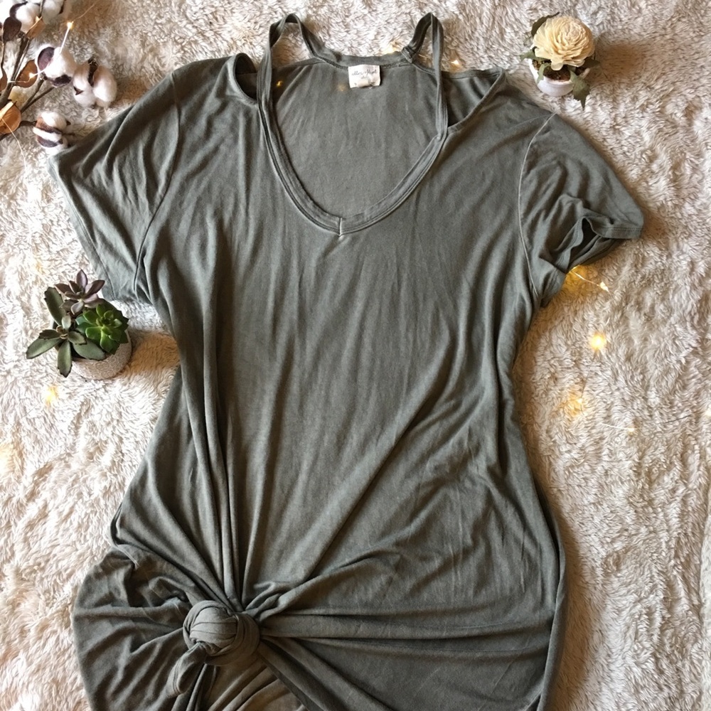 Olive t-shirt dress